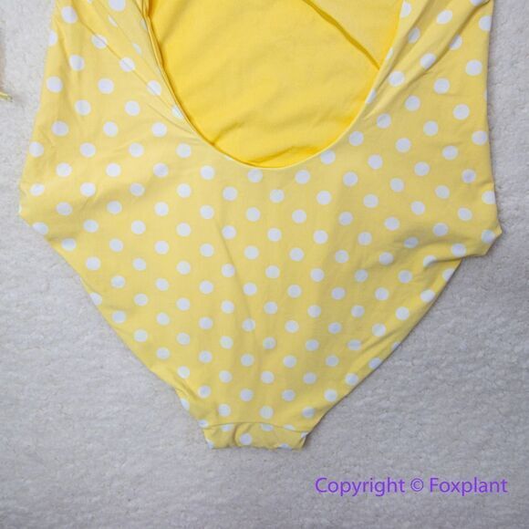 NEW Onia Polka Dot Sunshine Yellow Ginny One Piece Swimsuit, size L - Picture 11 of 16